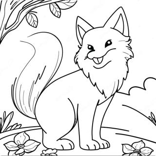 Kitsune Coloring Pages