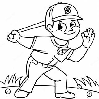 Mike Trout Swinging Bat Coloring Page 25774-20841