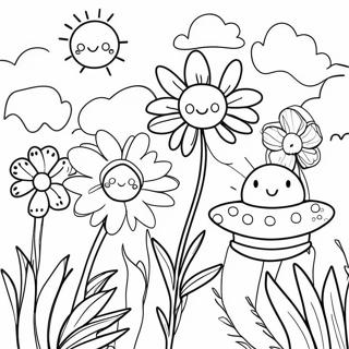 Colorful Flower Garden Coloring Page 25794-20859