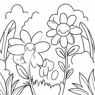 Colorful Flower Garden Coloring Page 25794-20860