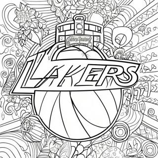 Lakers Logo Coloring Page 25803-20863