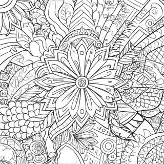 Pattern Coloring Page With Geometric Shapes 2581-2175