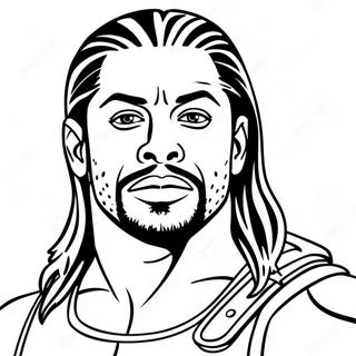 Roman Reigns Wwe Coloring Pages