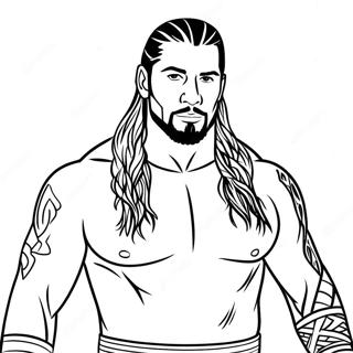 Roman Reigns Wwe Coloring Page 25823-20878