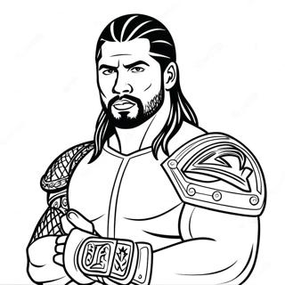 Roman Reigns Wwe Coloring Page 25823-20879