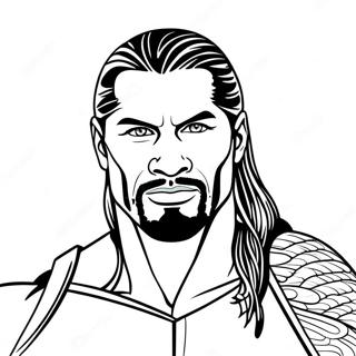 Roman Reigns Wwe Coloring Page 25823-20880