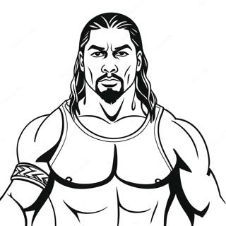 Roman Reigns In Action Coloring Page 25824-20881