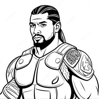 Roman Reigns In Action Coloring Page 25824-20882