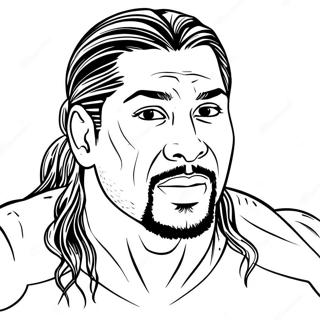 Roman Reigns In Action Coloring Page 25824-20883