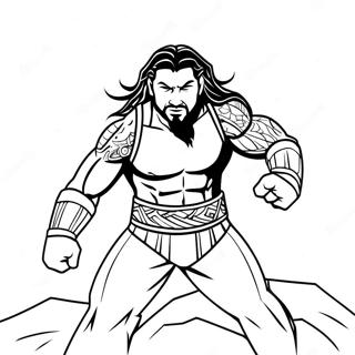 Roman Reigns In Action Coloring Page 25824-20884