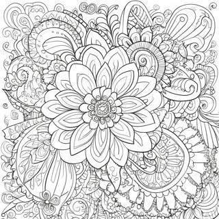 Intricate Floral Pattern Coloring Page 2582-2178