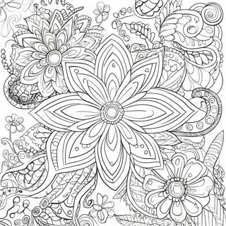 Intricate Floral Pattern Coloring Page 2582-2179