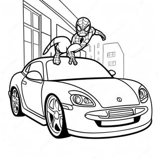 Spiderman Car Coloring Pages