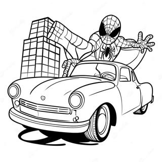 Spiderman Car Coloring Page 25843-20894