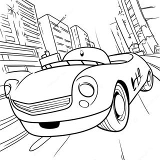 Spiderman Driving A Fast Car Coloring Page 25844-20900