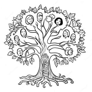 Family Tree Coloring Pages