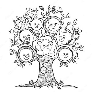 Family Tree Coloring Page 25893-20935