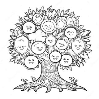 Family Tree Coloring Page 25893-20936