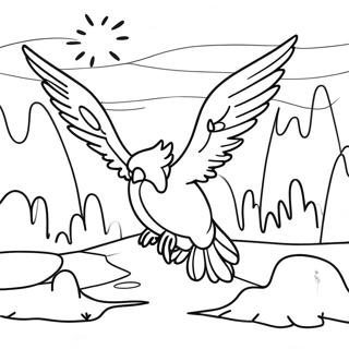 Fourth Wing Fantasy Landscape Coloring Page 25904-20945