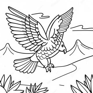 Fourth Wing Fantasy Landscape Coloring Page 25904-20946