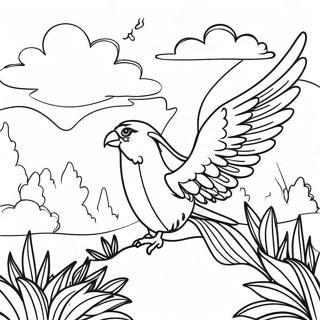 Fourth Wing Fantasy Landscape Coloring Page 25904-20947