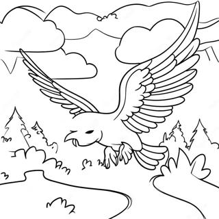 Fourth Wing Fantasy Landscape Coloring Page 25904-20948