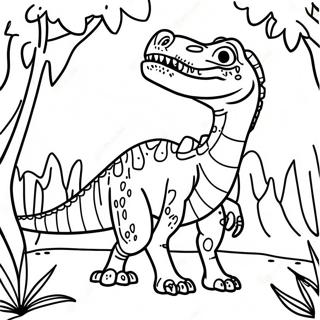 Indoraptor In A Jungle Coloring Page 25914-20959