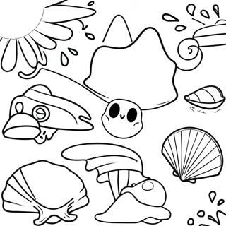 Seashell Coloring Page 2591-2182