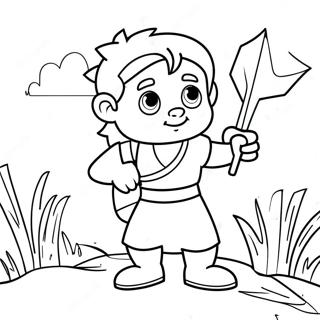 Brave Joshua Adventuring Coloring Page 25934-20970