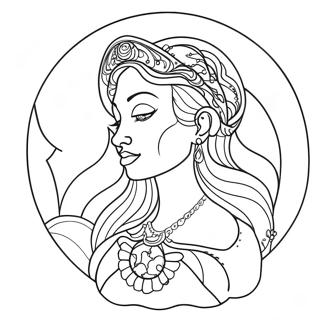 Moon Goddess Coloring Pages