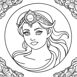 Moon Goddess Coloring Page 25943-20974