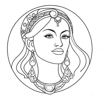 Moon Goddess Coloring Page 25943-20975