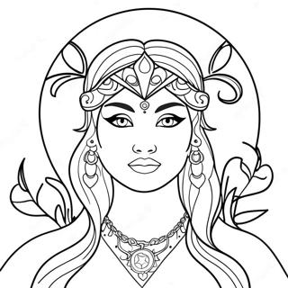 Moon Goddess Coloring Page 25943-20976