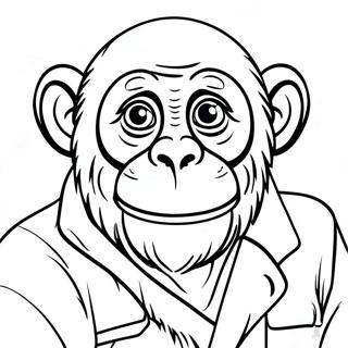 Chimpanzee Coloring Pages