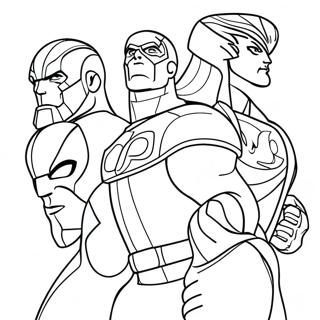 Easy Avengers Coloring Page 25963-20990