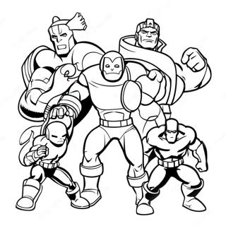 Colorful Avengers Team Coloring Page 25964-20994