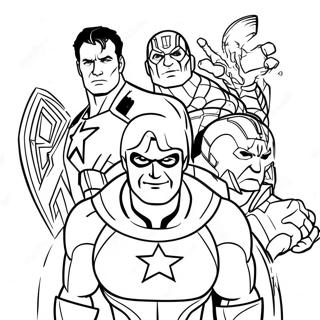 Colorful Avengers Team Coloring Page 25964-20996