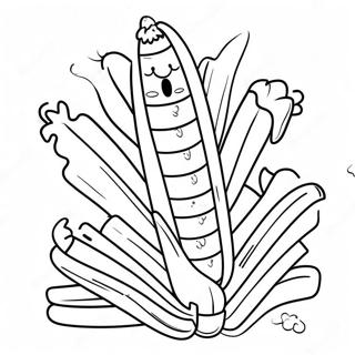 Rainbow Corn Coloring Page 25983-21010