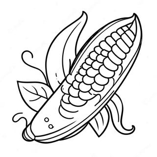 Rainbow Corn Coloring Page 25983-21011