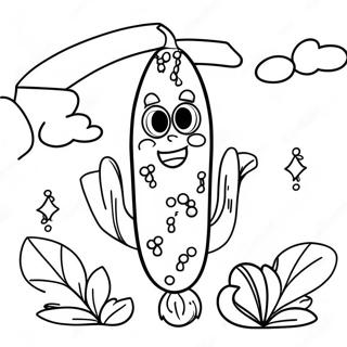 Cute Rainbow Corn With Sparkling Eyes Coloring Page 25984-21006