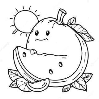 Sunny And Melon Coloring Pages