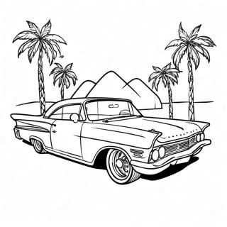 Chicano Lowrider Classic Car Coloring Page 26003-21023