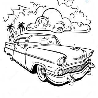 Chicano Lowrider With Custom Paint Job Coloring Page 26004-21027