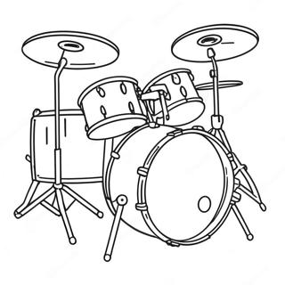 Drum Set Coloring Page 26033-21048