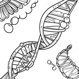 Colorful Dna Double Helix Coloring Page 26044-21059