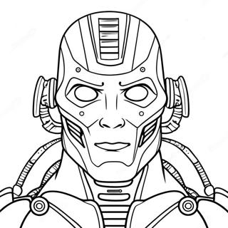 Cyborg Coloring Page 26063-21076