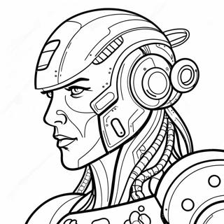 Cyborg Coloring Pages