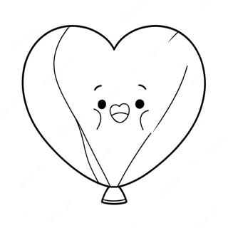 Heart Balloon Coloring Pages