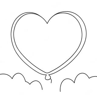 Heart Balloon Coloring Page 26073-21078