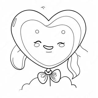 Cute Heart Balloon Coloring Page 26074-21083